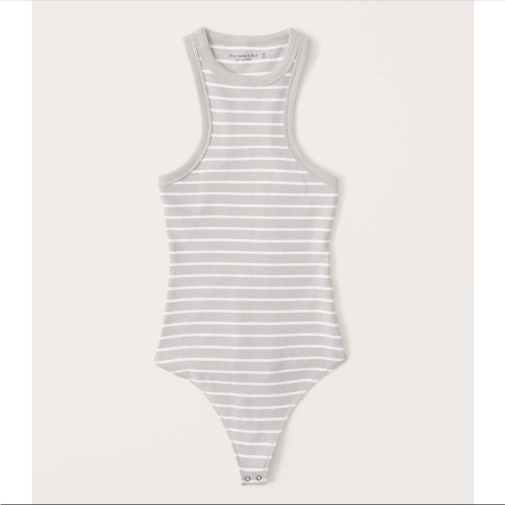 ABERCROMBIE Striped Ribbed Bodysuit NWOT